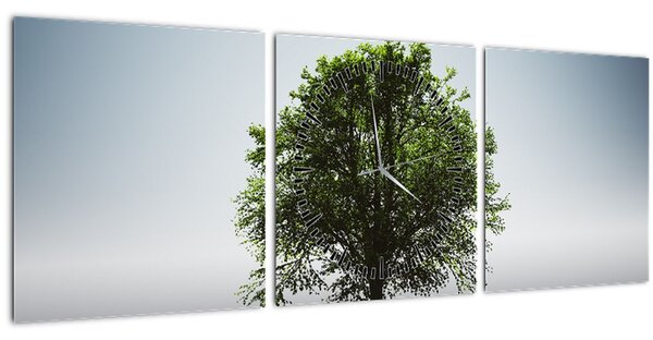 Tablou - Copacul singuratic (cu ceas) (90x30 cm)