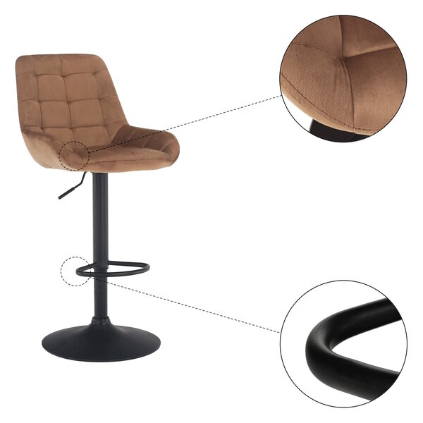 Z0ND0 Scaun tip bar Chelsey (maro + negru). 1034245
