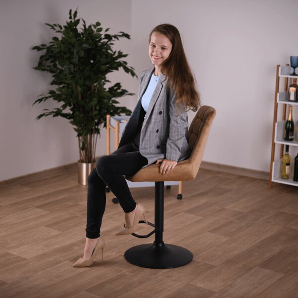 Z0ND0 Scaun tip bar Chelsey (maro + negru). 1034245