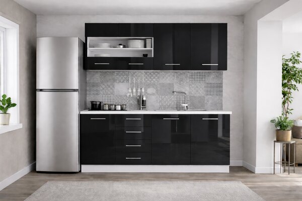 Bucatarie din Mdf Lucios Antonia 1.8 m