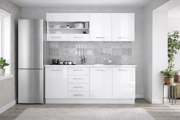 Bucatarie din Mdf Lucios Antonia 1.8 m