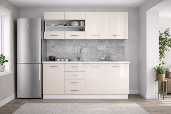 Bucatarie din Mdf Lucios Antonia 1.8 m