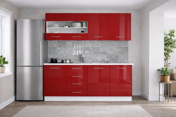 Bucatarie din Mdf Lucios Antonia 1.8 m