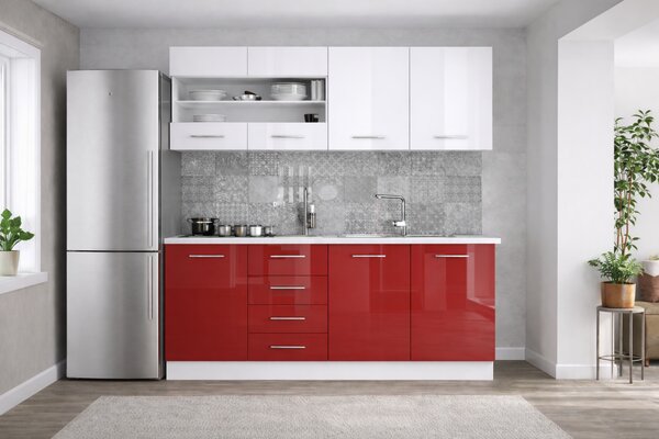 Bucatarie din Mdf Lucios Antonia 1.8 m