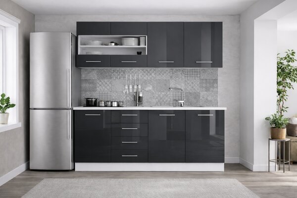 Bucatarie din Mdf Lucios Antonia 1.8 m