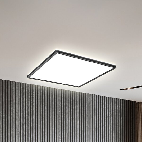 B.K. Licht Panou LED Slim telecomandă RGBW, 42 x cm, negru, iluminare din spate, reglabil, Negru, Studiu / Birou, Plastic