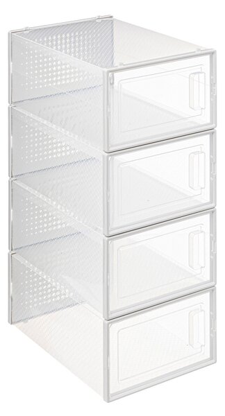 Set de 4 rafturi pentru pantofi din plastic