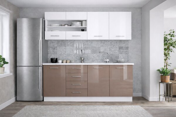Bucatarie din Mdf Lucios Antonia 1.8 m