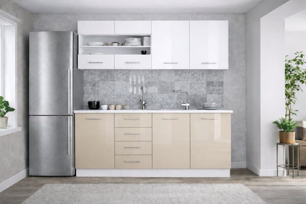 Bucatarie din Mdf Lucios Antonia 1.8 m