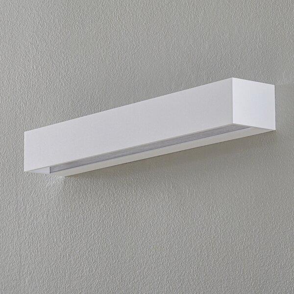 BEGA Studio Line aplică lată negru/aluminiu 50cm, Alb, Hol, Metal, Modern, Perete unghiular