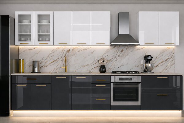 Bucatarie din MDF LUCIOS Lucia 3.4m