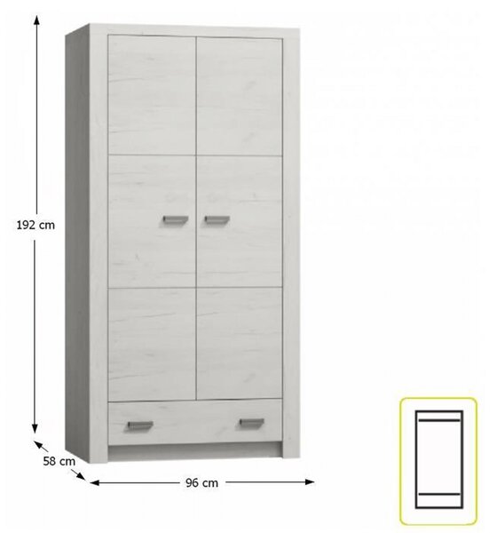 Dulap de haine Inneas 01 (arin alb). 788424