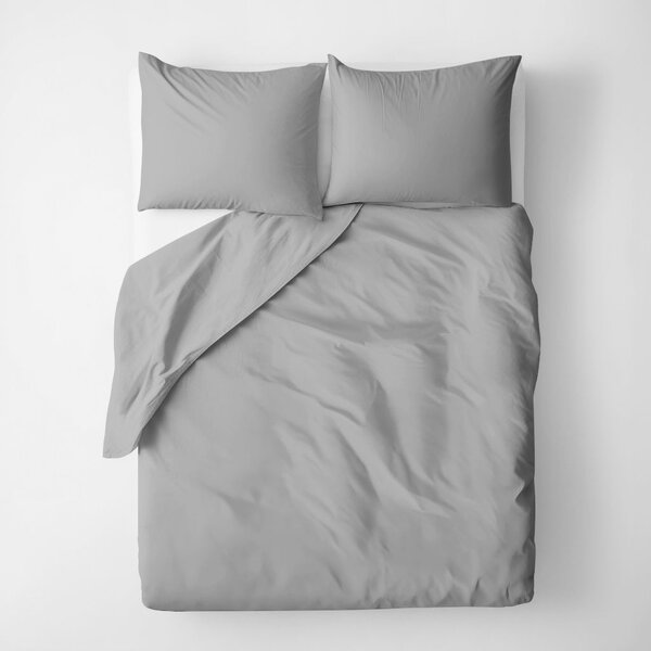 Goldea lenjerie de pat din 100% bumbac - gri 140 x 200 și 50 x 70 cm
