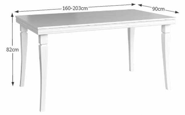 Masă de sufragerie Kraz ST (sosna andersen) (pentru 6 până la 8 persoane). 809041