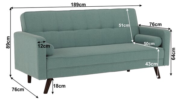 Canapea extensibilă Orgus (Mentol). 1000150
