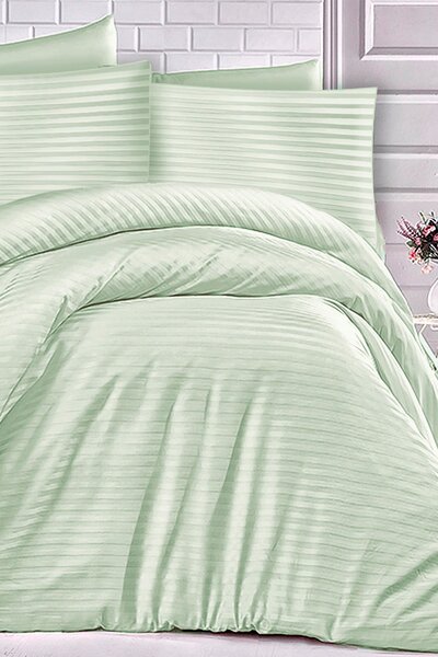 Lenjerie de pat satinată, verde mentă verde 220x200 cm