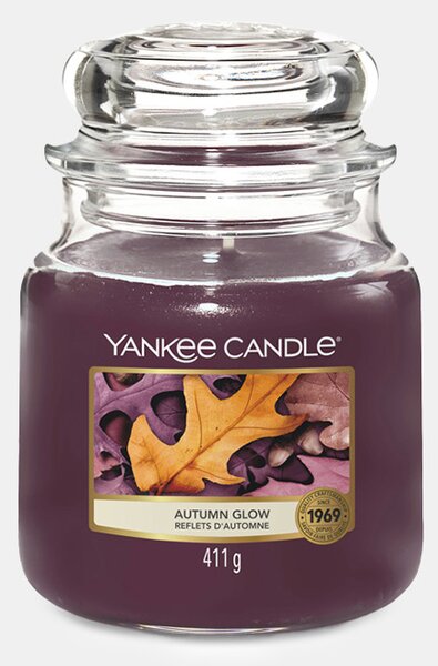 Lumânare medie Yankee Candle Autumn Glow mov