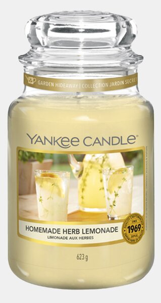 Lumânare mare Yankee Candle Homemade Herb Lemonade galben