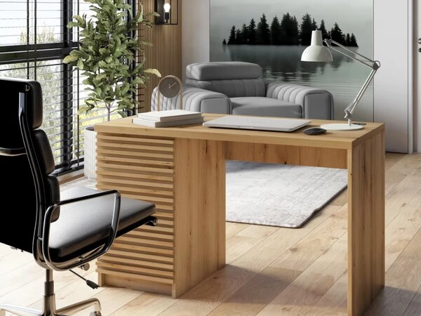 OFERTA Birou BISETT cu sertare 120x60 cm, stejar artisan calitatea II