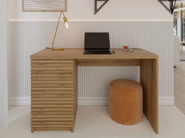 OFERTA Birou BISETT cu sertare 120x60 cm, stejar artisan calitatea II