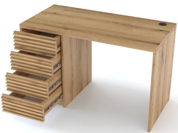OFERTA Birou BISETT cu sertare 120x60 cm, stejar artisan calitatea II