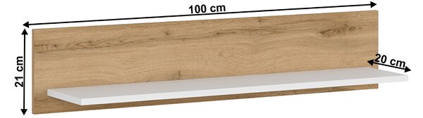 Raft 100 cm Vilgi 100 (alb + stejar wotan). 1064645