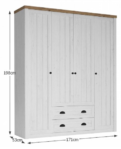 Dulap de haine Provense S4D. 809020