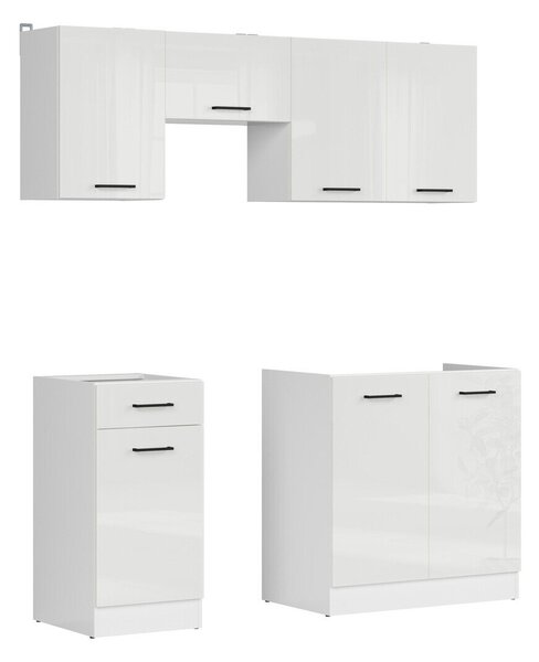 Set de bucătărie modular Line White 116, 170x47cm, 69.65 kg