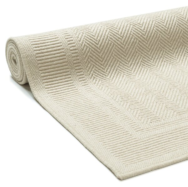 Covor din lana tip rogojina, colectia Lana 7646-1-68200, Crem, design Uni