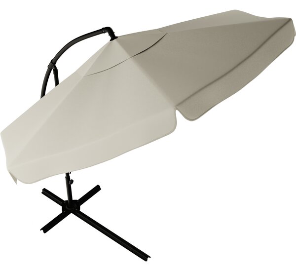 Umbrela de soare pliabila de gradina bej, LEVI 300 cm + husa gratuit