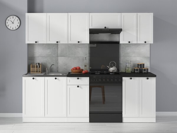 Set de bucătărie modular Classic White 119, 240x47cm, 103.15 kg