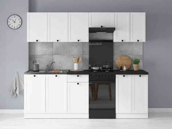 Set de bucătărie modular Classic White 120, 230x47cm, 102.4 kg