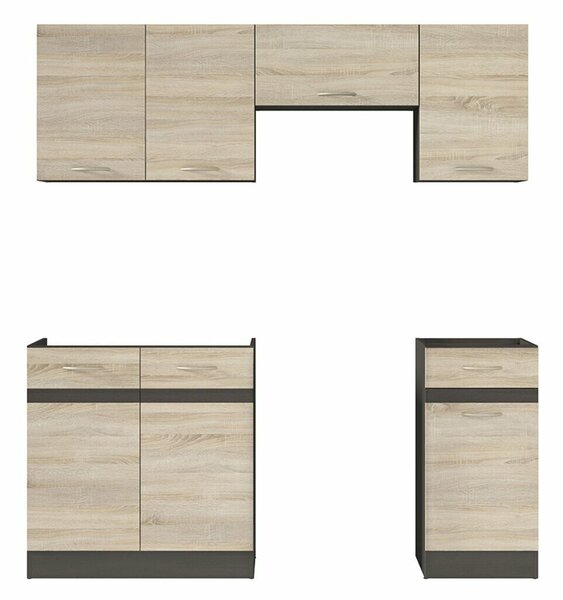 Set de bucătărie modular Juno 117, 180x47cm, 70.3 kg