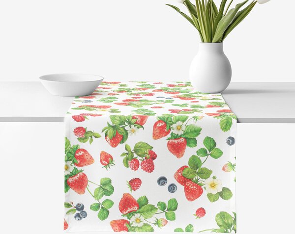 Goldea napron de masă decorativ valencia - fructe de pădure 50x120 cm