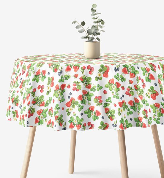Goldea față de masă decorativă valencia - fructe de pădure - rotundă Ø 160 cm