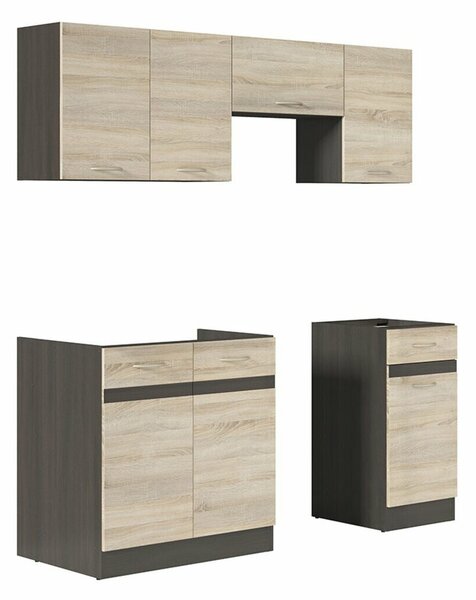 Set de bucătărie modular Juno 117, 180x47cm, 70.3 kg