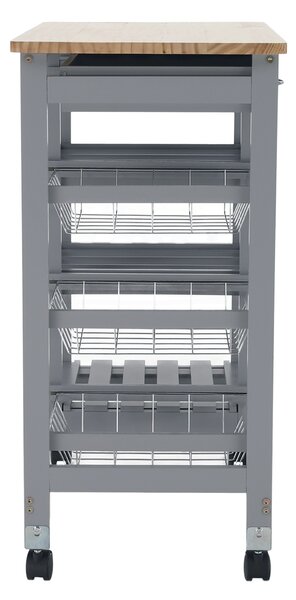 Măsuță servire Brooke (gri + natural). 1065168