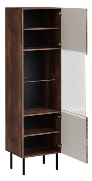 Raft Doctrina, Nuc, MDF, PAL laminat, Sticlă, 187x51x42cm, 41.6 kg