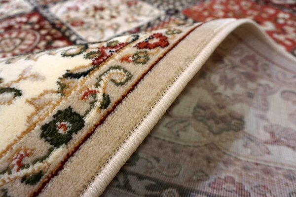 Model Timbre 1518 110, Traversa festonata Latime 80 cm, Crem Beige Bej, Dreptunghi, 80 x 500