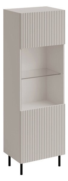 Raft Studium, Cașmir, MDF, PAL laminat, Sticlă călită, 185x56x42cm, 40.8 kg