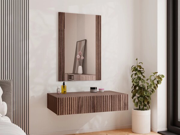 Măsuță de machiaj Fama, Nuc, MDF, PAL laminat, 80x42cm, 14.6 kg