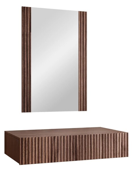 Măsuță de machiaj Fama, Nuc, MDF, PAL laminat, 80x42cm, 14.6 kg