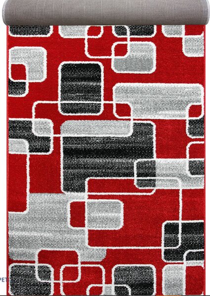 Traversa Festonata, Model Cappuccino16402 509, Rosu Rosu, Dreptunghi, 120 x 300