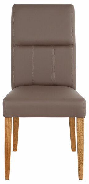 Set 6 scaune Freda taupe piele ecologica 47/64/96 cm