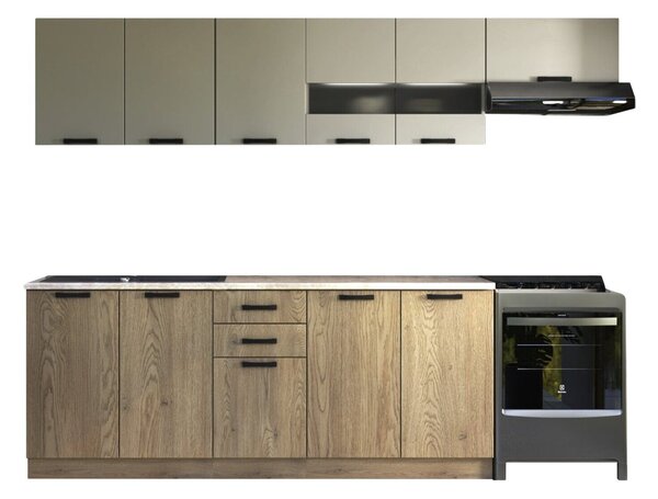 Set de bucătărie Houston 1182, 260x60cm, 141.2 kg