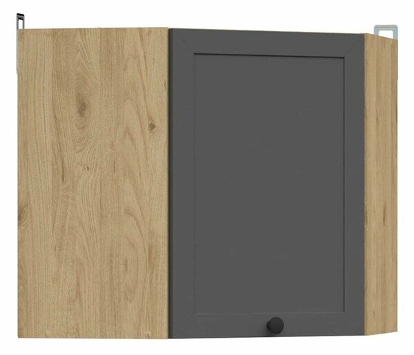 Dulap modular de colț pentru perete Classic Grey Oak 104, 57x60x60cm, 18.2 kg