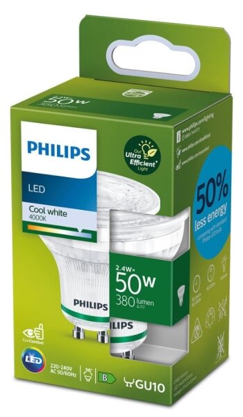 Bec LED Philips GU10/2,4W/230V 4000K