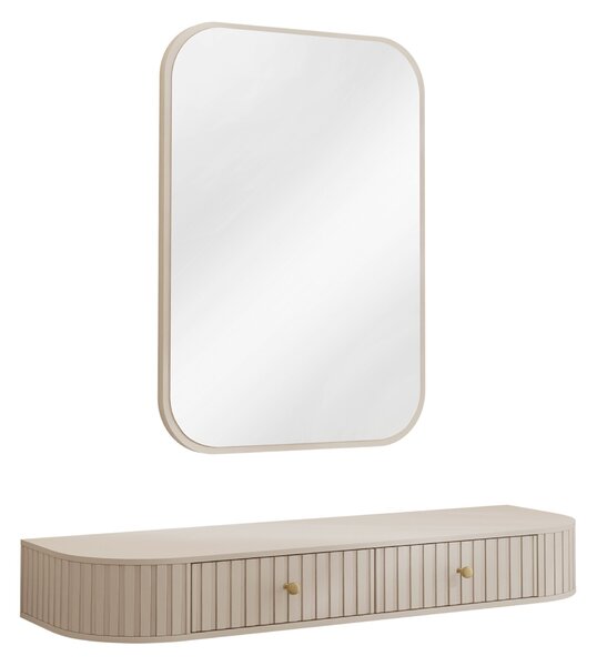 Măsuță de machiaj Comfivo Urbum, Bej, MDF, PAL laminat, 18x123x36cm, 29.5 kg