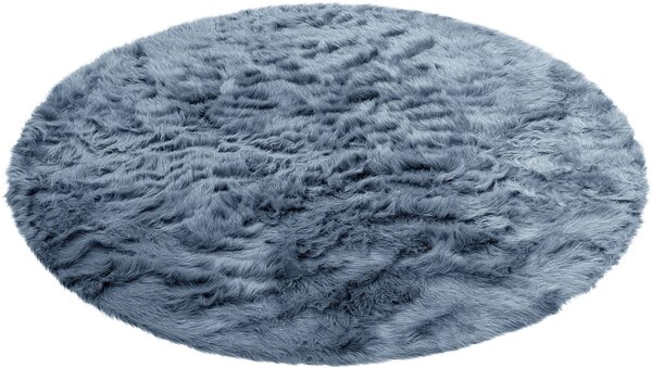 Covor Home affaire Valeria, blana artificiala, albastru inchis, 140 cm