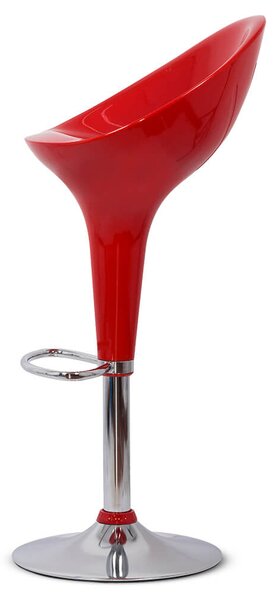 Scaun de bar Pavia, rosu, plastic